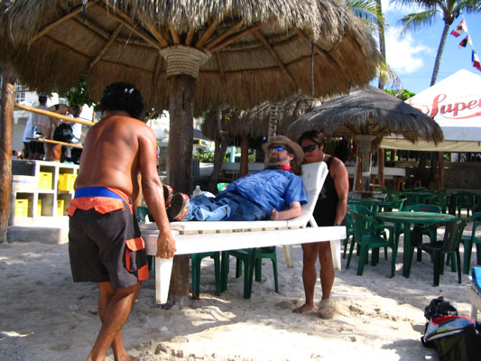 Gene reclining in the Carribean  