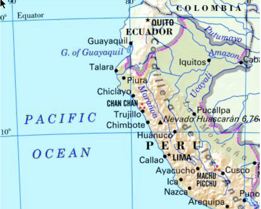 Map of Peru