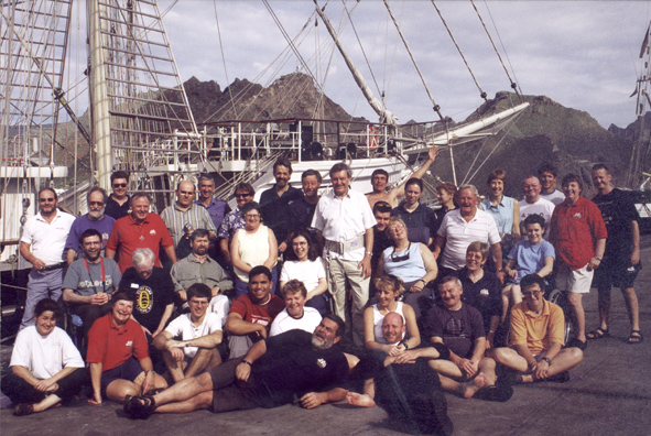Group of people on a ship