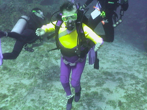 gene and two other people scuba diving