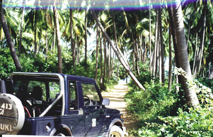 Jeep in the jungle of Thailand