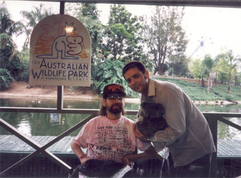 Gene and his brother holding a Koala