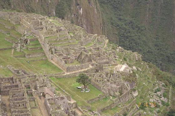 Arial view of Machu Picchu
