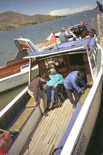 A group of people on a boat