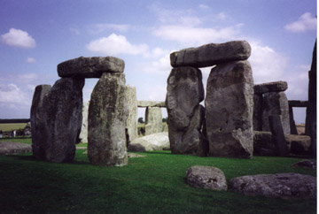 Stonehenge in the bright daylight
