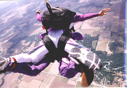 View from above with Gene tandem sky diving