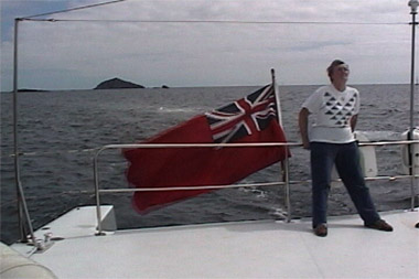 A lady on a ship's stern