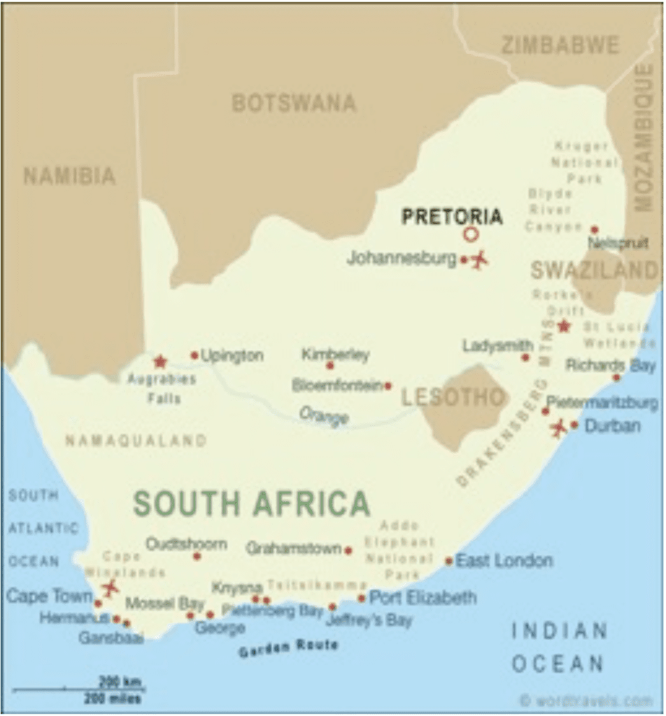 Map of South Africa