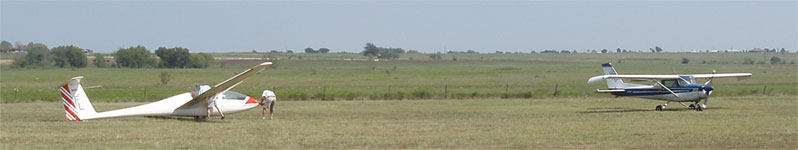 plane in a field