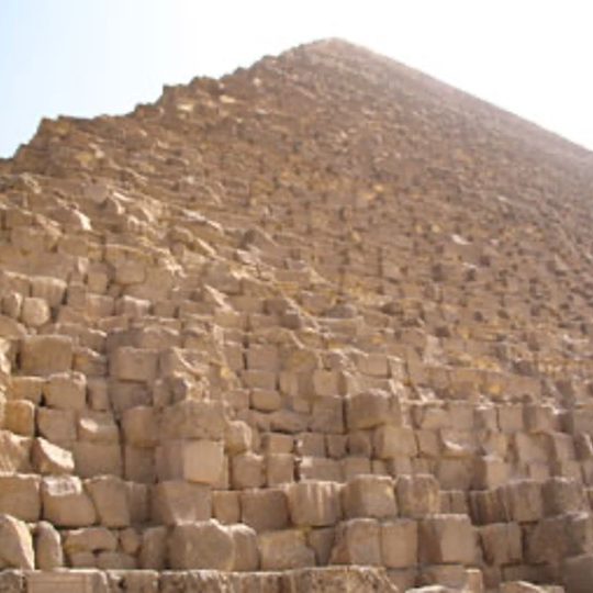 Low angle of a pyramid